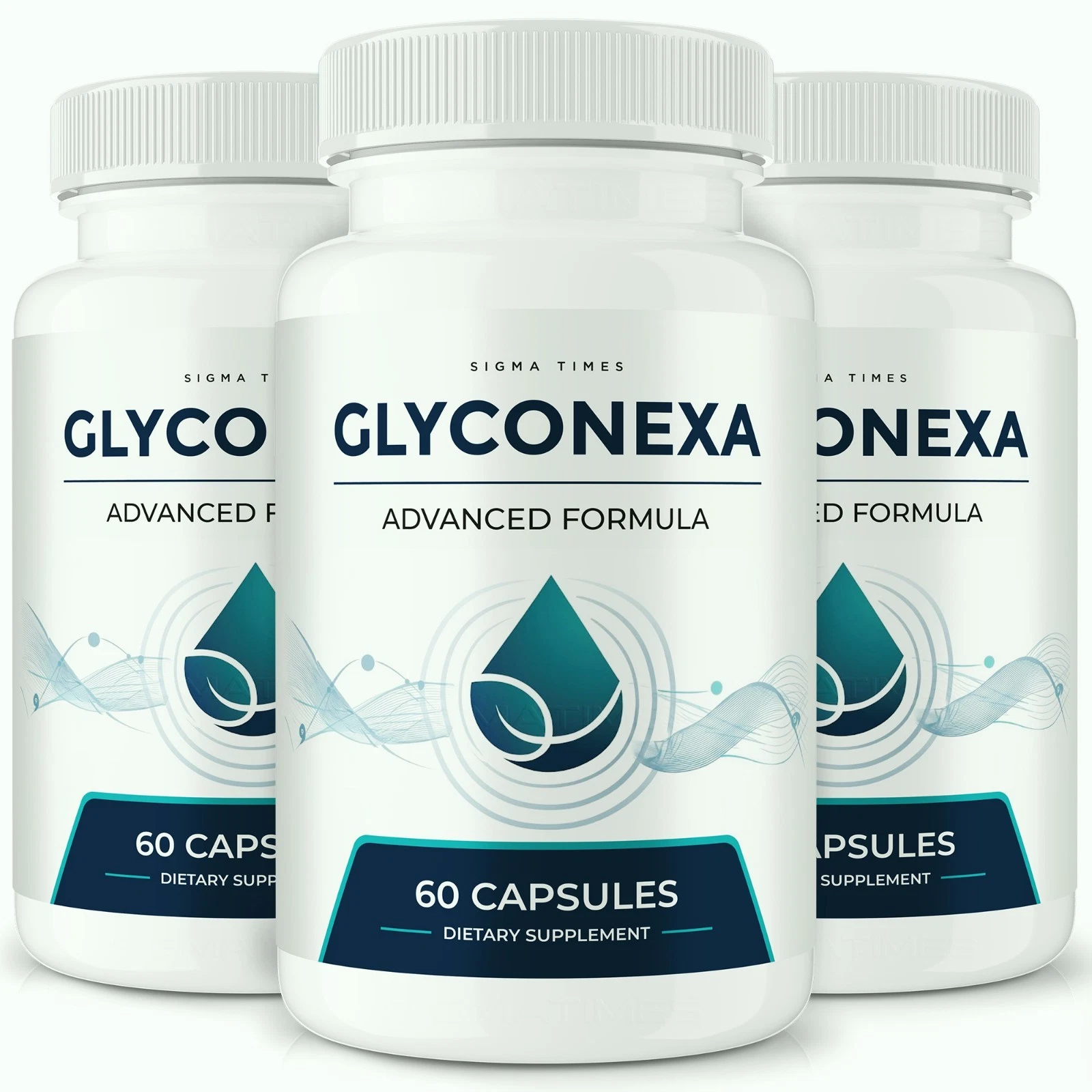 GlycoNexa Advanced Formula blood sugar support, three bottles